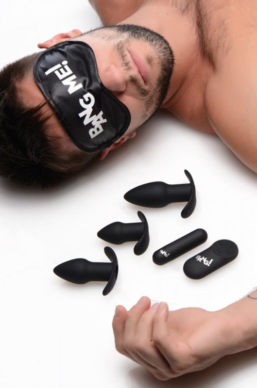 Backdoor Adventure 3pc Butt Plug Bullet & Blindfold Kit 2