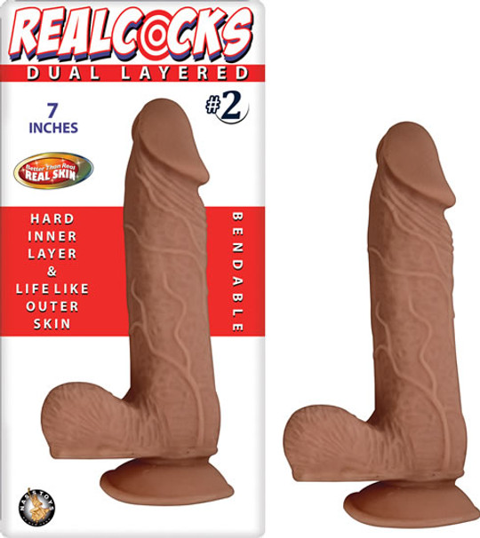 Real Cocks Dual Layered #2 Brown