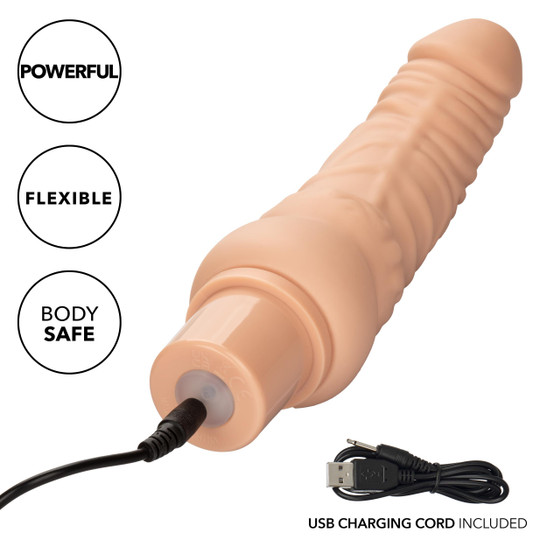 Rechargeable Power Stud Curvy Realistic Vibrator