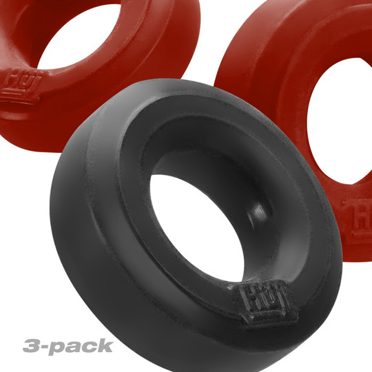 Hunkyjunk Huj Cock Ring 3pk