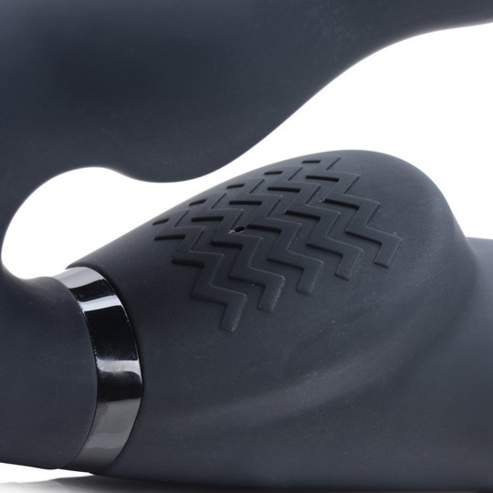 Strap U 10x Swirl Ergo-fit Strapless Strap-on Black inflatable