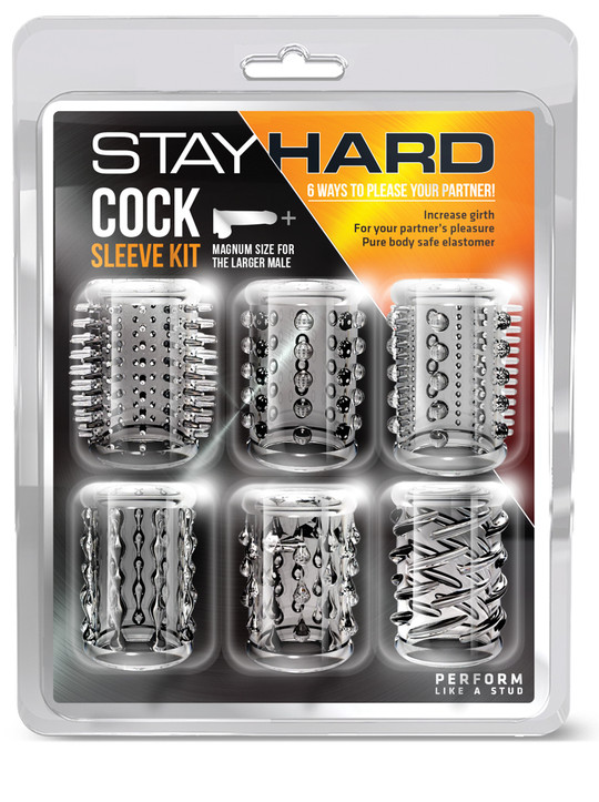 Stay Hard Cock Sleeve Kit Clear