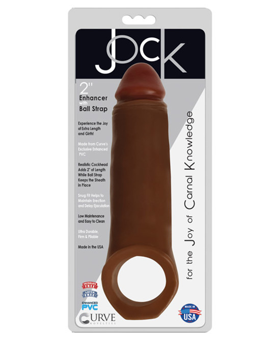 Jock 2in Enhancer W/ Ball Strap Chocolate