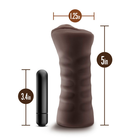 WTPBN73516_1Hot Chocolate Brianna Brown Vibrating Vagina Stroker