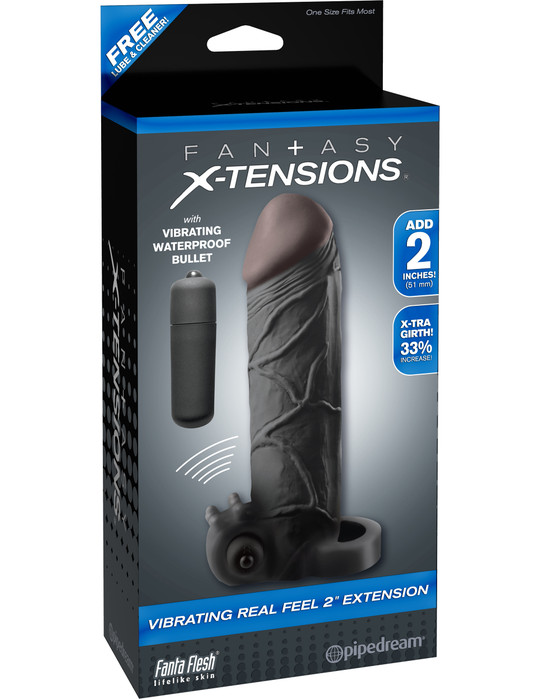 Fantasy X-tensions Vibrating Real Feel 2in Extension Bl