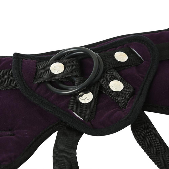 Purple Lush Strap On Harness