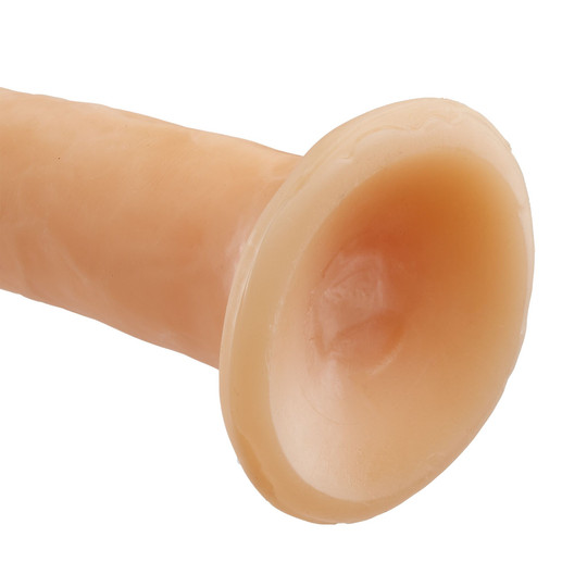 Dual Density Dildo with No Balls (7 inch) flesh suction cup
