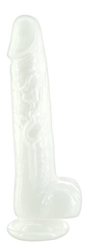 Addiction Pearl 7.5 inch Dildo with Bullet (Pearl White) shaft