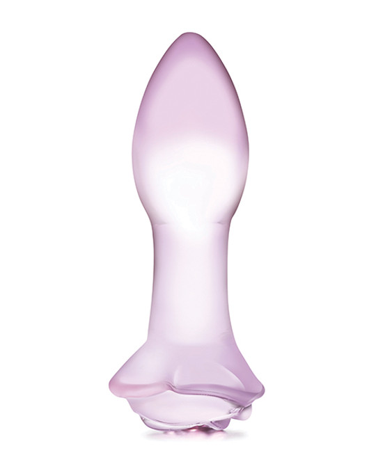 Glas 5 inch Rosebud Glass Butt Plug