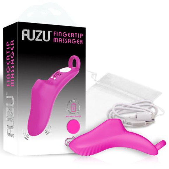 Fuzu Vibrating Rechargeable Fingertip Massager Pink