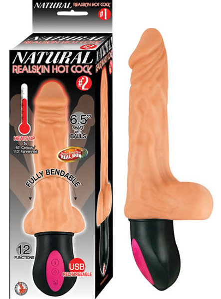Natural Realskin Hot Cock #2 6.5 Flesh "