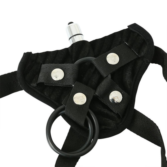 Corsette Strap On Harness with Mini Vibrator | SpicyGear.com