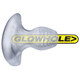 Glowhole-2 Buttplug W/ Led Insert Large Clear Frost