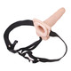 Erection Assistant Hollow 6 inch Vibrating Strap-on  white