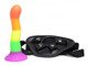 Strap U Proud Rainbow Silicone Dildo W/ Harness