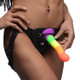 Strap U Proud Rainbow Silicone Dildo W/ Harness 2