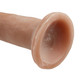 Dual Density Dildo with No Balls (7 inch) tan suction cup