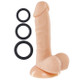 Premium Silicone Dildos with 3 Cock Rings