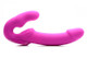 Super Charged Vibrating Strapless Strap On Dildo pink