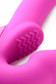 Super Charged Vibrating Strapless Strap On Dildo pink clit grooves
