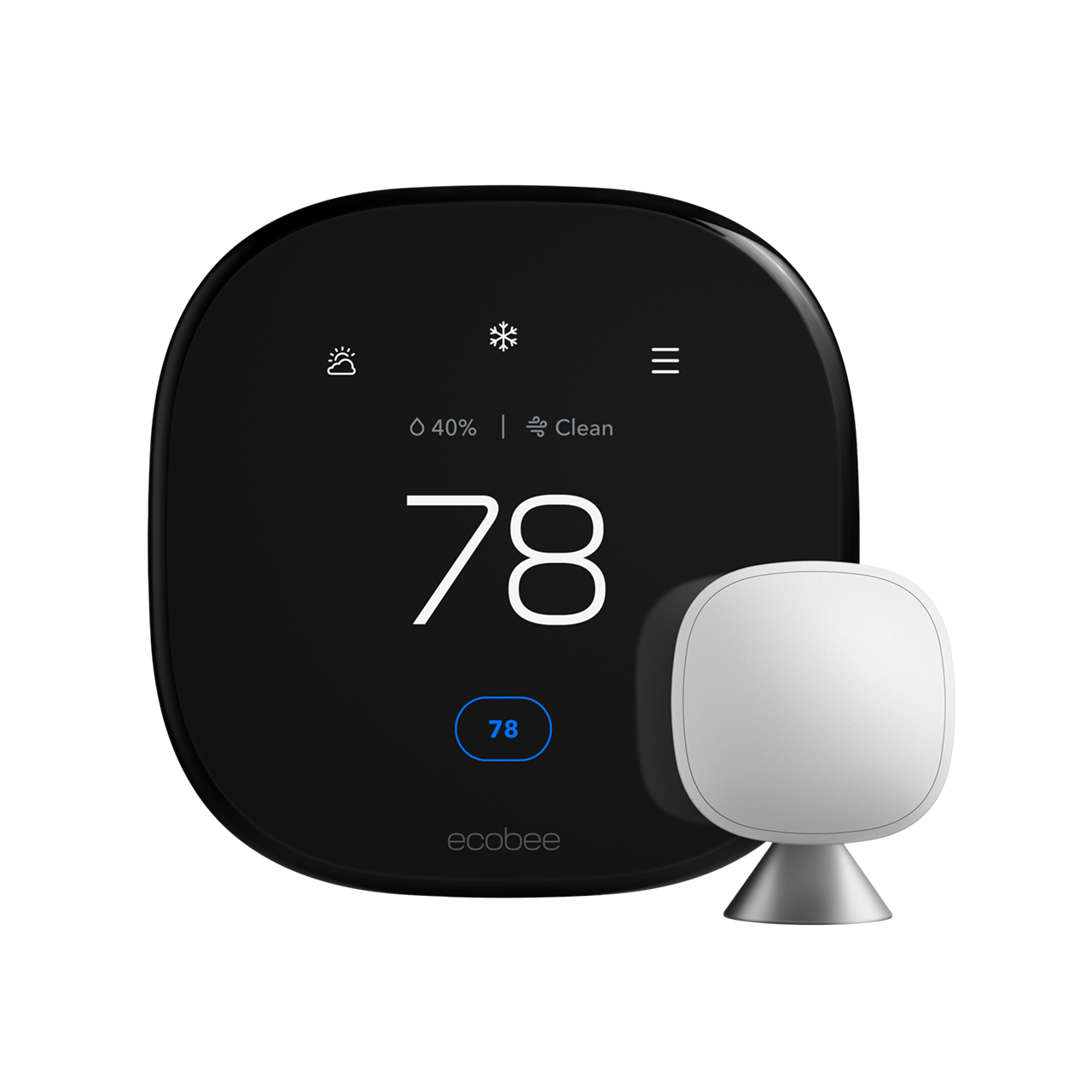 ecobee Smart Thermostat Premium set to 78 degrees cooling