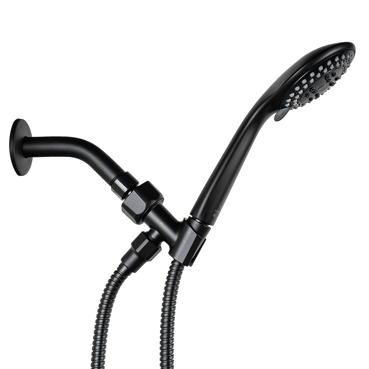 Vara II 3-Function Showerhead with kink-free hose, 1.5 GPM, Matte Black