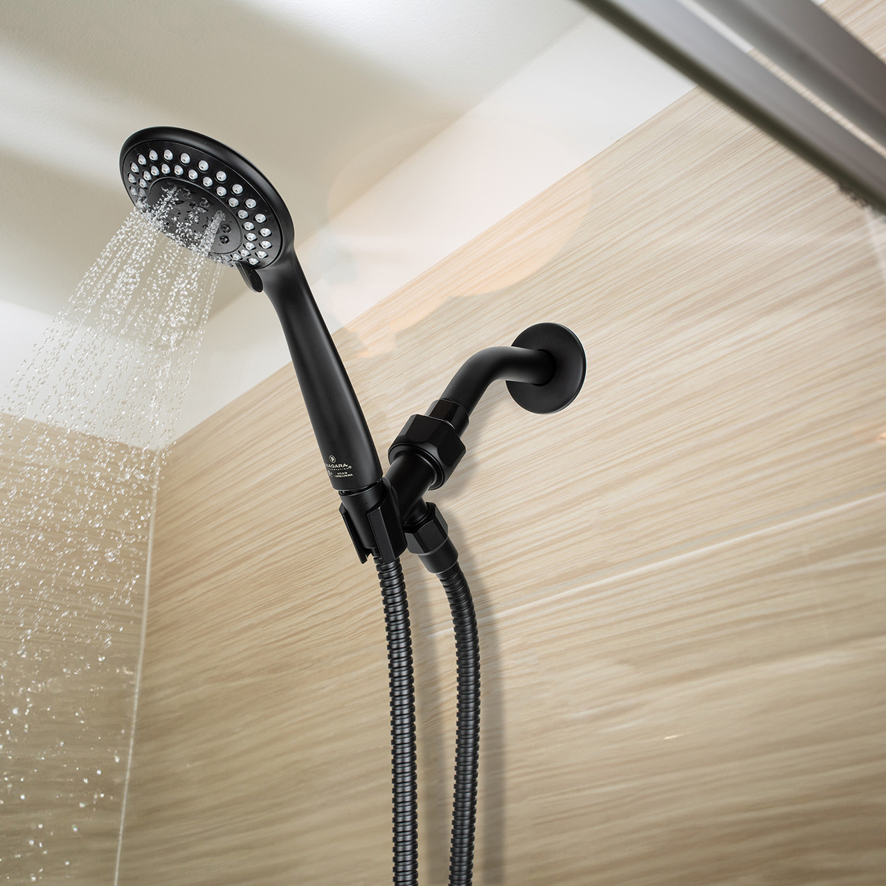 Vara II 3-Function Fixed Showerhead, 1.5 GPM, Matte Black