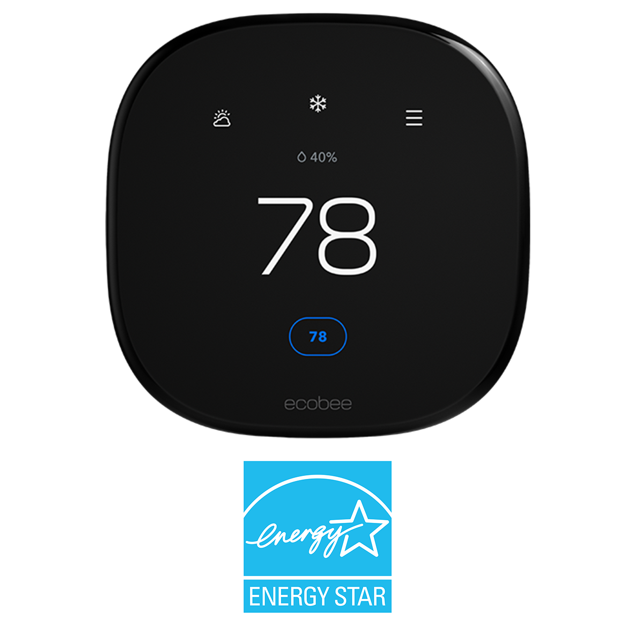 ecobee smart thermostat with sensor side by side