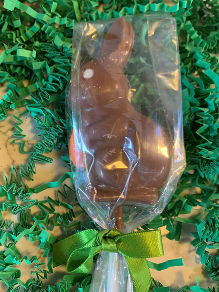 Bunny with Carrot and White Tail Pop