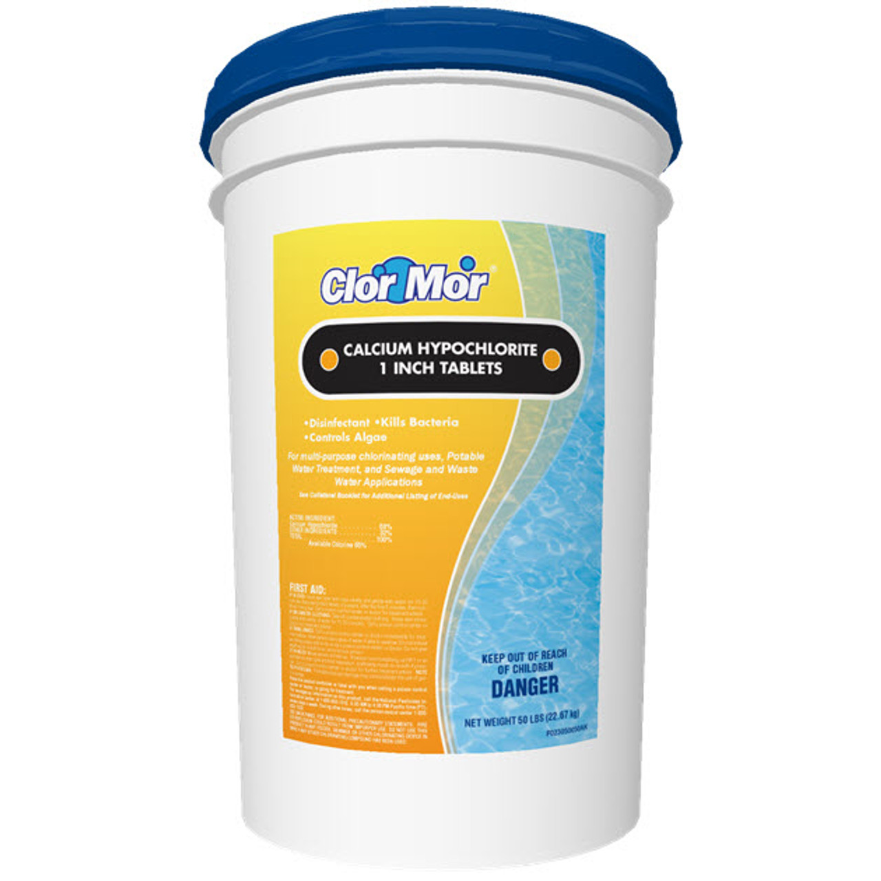 Clor Mor 1 Calcium Hypochlorite Tablets 50lb Bucket - Waterline