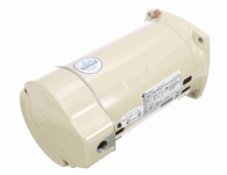 Century Motors - E-Plus, Square Flange, Threaded Shaft, Tan Motor - 1. ...