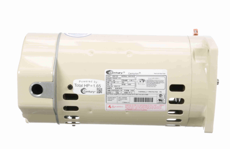 Century Motors - E-Plus, Square Flange, Threaded Shaft, Tan Motor - 1. ...