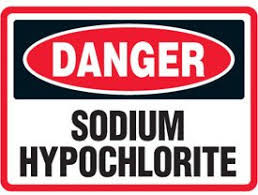 Danger Sodium Hypochlorite Sign, Aluminum