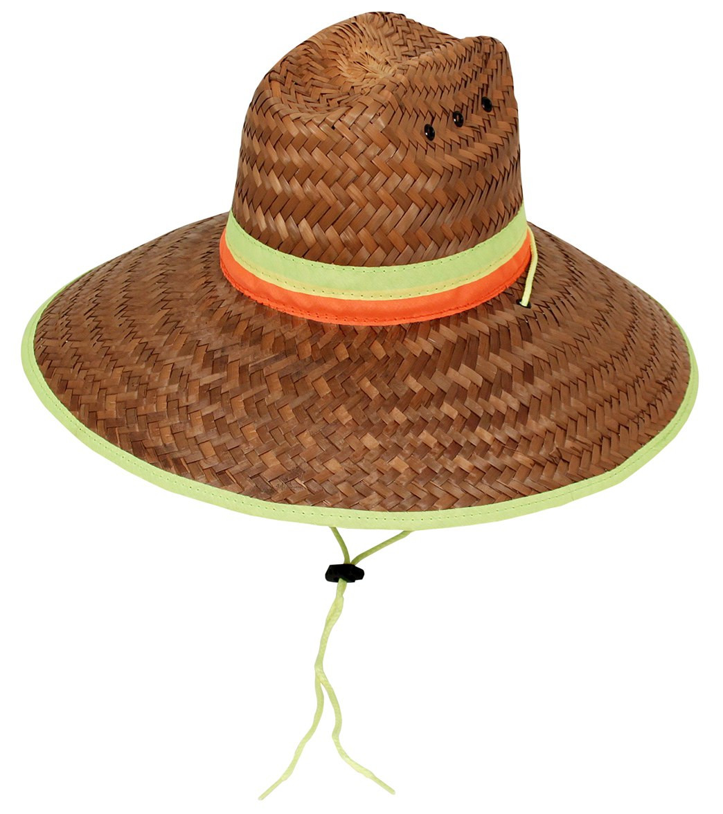Lifeguard Straw Hat Flexfit Neon with Vents