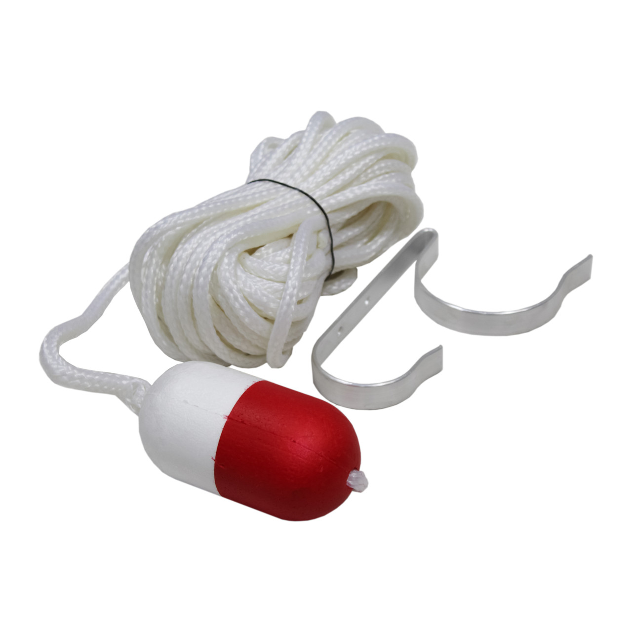 KEMP USA 30' Throw Rope With Float and Ring Buoy Holder - 10-222-30