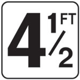 Inlays 4 1/2 With FT 6 X 6 Tile 4" Lettering Vinyl StickOn Deck- V620045 (Skid Resistant)  Inlays 4 1/2 With FT 6 X 6 Tile 4" Lettering Vinyl StickOn Deck- V620045 (Skid Resistant)