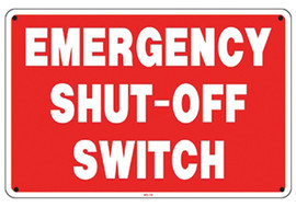 Emergency Shut Off Switch Sign SW-40 ( Plastic)