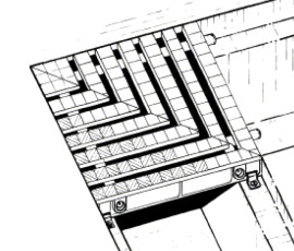 Neptune Benson - Perpendicular Grating Corner 90 Degrees 6" 12" 18" White Neptune Benson - Perpendicular Grating Corner 90 Degrees 6" 12" 18" White