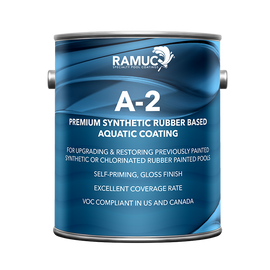 RAMUC A-2 RUBBER BASE WHITE 5 GALLON POOL PAINT RAMUC A-2 RUBBER BASE WHITE 5 GALLON POOL PAINT
