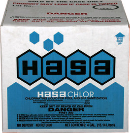 HASA-Chlor 4 x 1 Case Non Deposit 12.5 Sodium Hypochlorite HASA-Chlor 4 x 1 Case Non Deposit 12.5 Sodium Hypochlorite
