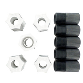 Stenner - Connecting Nut - 1/4" TO 3/8" - Five Pack - MCADPTR Stenner - Connecting Nut - 1/4" TO 3/8" - Five Pack - MCADPTR