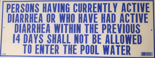 California Compliance Diarrhea Warning Sign 718D California Compliance Diarrhea Warning Sign 718D