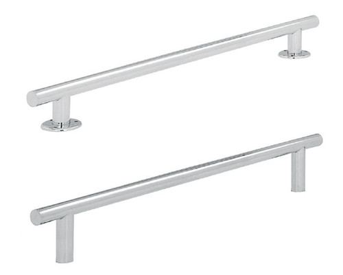 SR Smith 18" ADA Straight Transfer Rail Without Flanges - Marine Grade Stainless Steel - .120" Wall, 1.50" OD - TR-18B