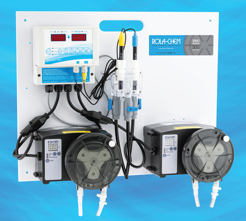 Rola-Chem - Ready to Mount Digital pH/ORP Chemical Controller System With Two 38 GPD Pro Series 300 Pumps - 554500