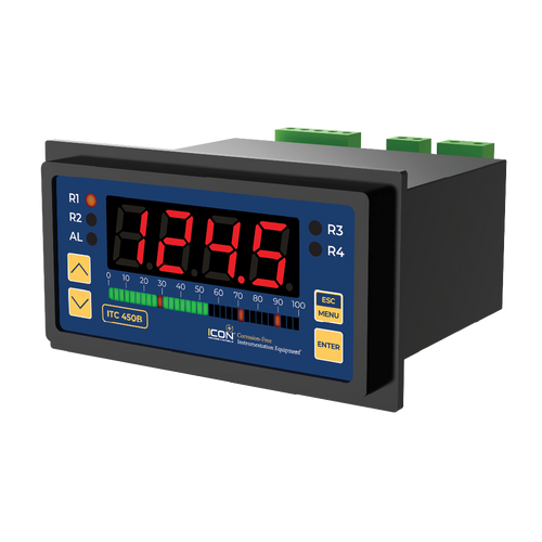 ICON - ITC-450 Tank Level Display + Controller - 4-20MA Input / 4 Relay Output - ITC-450-1121 ICON - ITC-450 Tank Level Display + Controller - 4-20MA Input / 4 Relay Output - ITC-450-1121