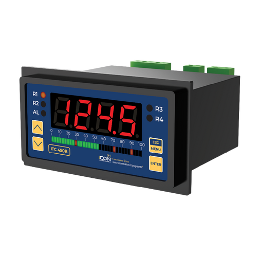 ICON - ITC-450 Tank Level Display + Controller - 4-20MA Input / 4-20mA + 2 Relay Output - ITC-450-1129 ICON - ITC-450 Tank Level Display + Controller - 4-20MA Input / 4-20mA + 2 Relay Output - ITC-450-1129