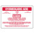 Hydrochloric Acid Antidote Sign, Stick-On-Vinyl (Muratic Acid)
