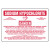 Sodium Hypochlorite Antidote Sign, Aluminum Sodium Hypochlorite Antidote Sign, Aluminum