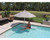 SR Smith Sun Shelf 16" Table W/ Umbrella Hole And 18" Support Pole W/ Bronze Anchor W/ Cap- WS-16TABLE-XX-C