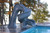 Global Pool Products Tsunami Pool Slide - SandStone Granite - With LED Light Package - GPPSTS-SAND-LED